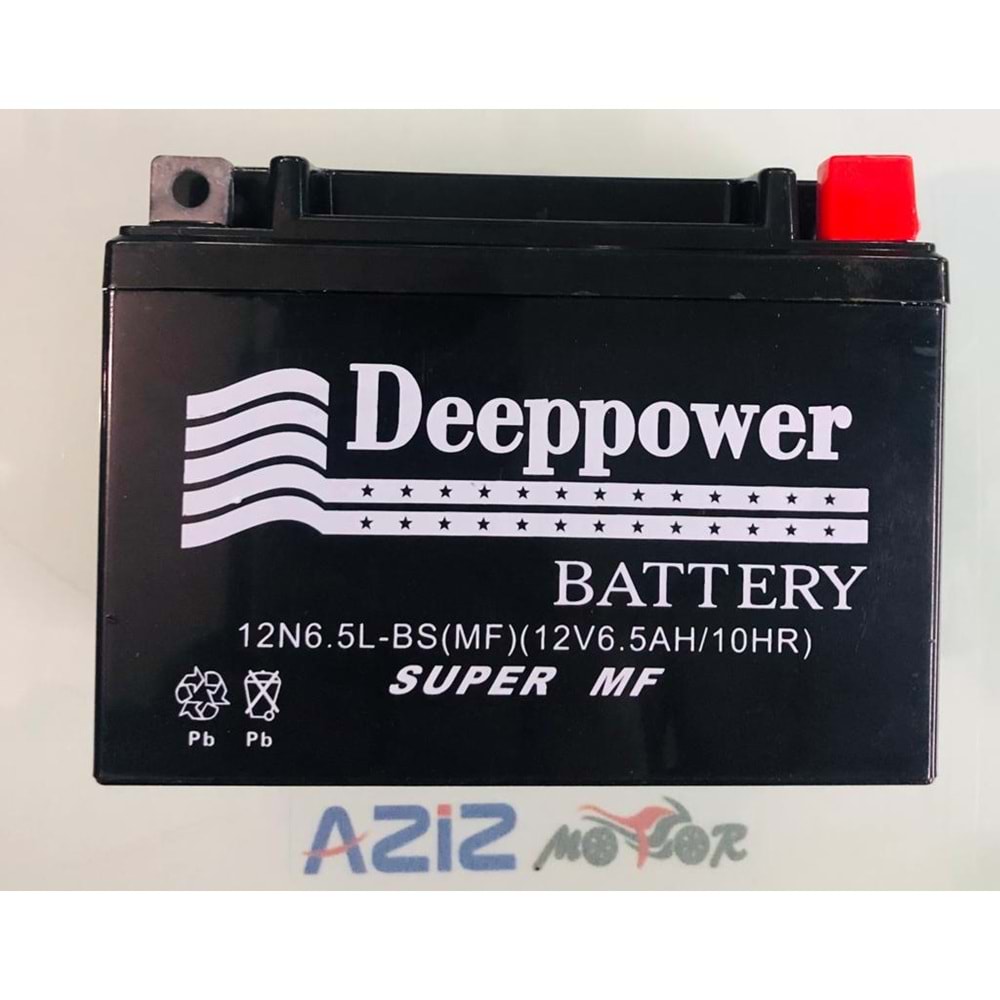 12V 6.5 AH 12N6.5L-BS MOTOSİKLET AKÜ DEEPPOWER