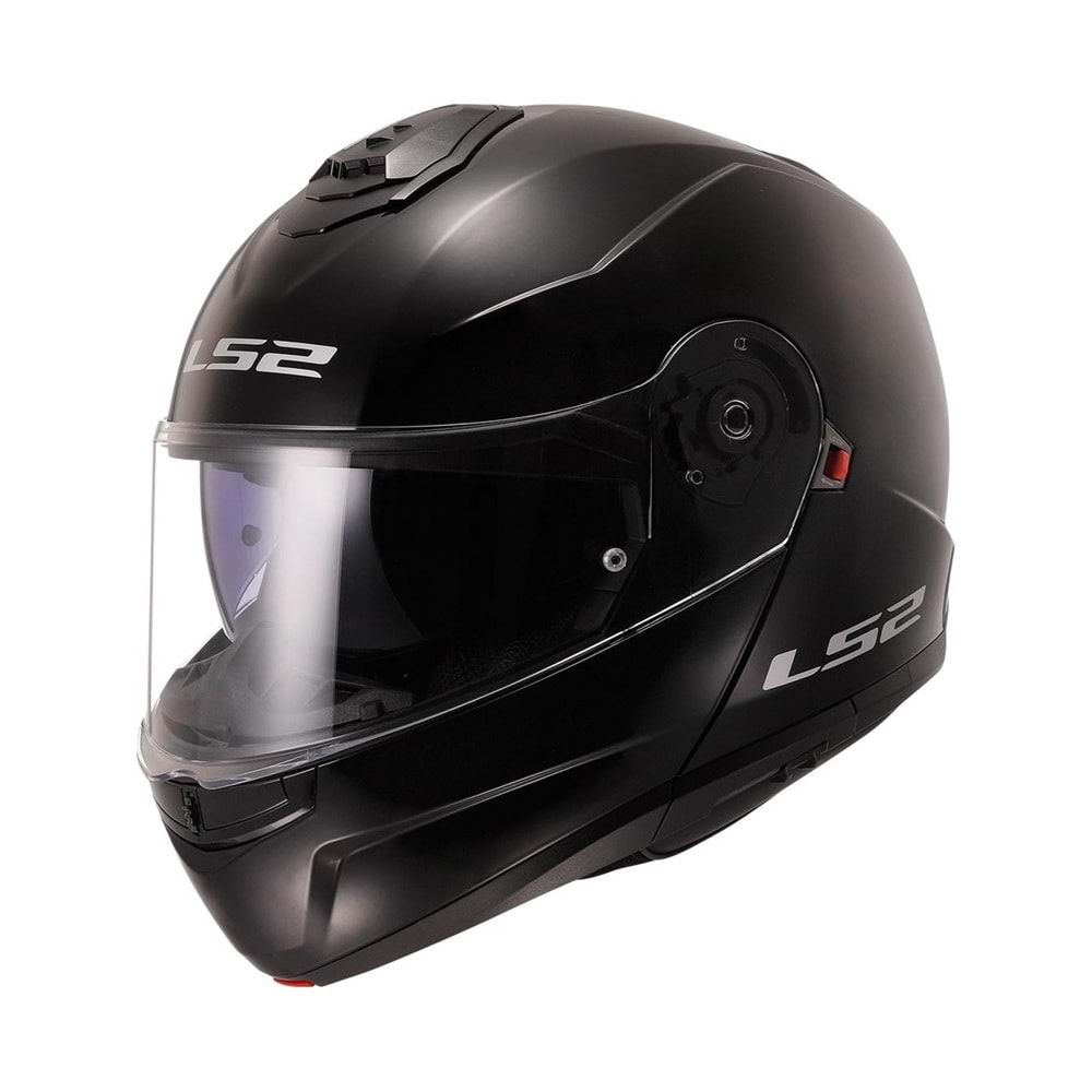 LS2 KASK ÇENE ACILIR FF325 STROBE PARLAK SİYAH L