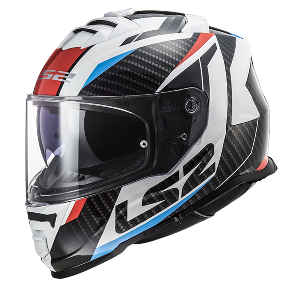 LS2 STORM RACER MAVİ-KIRMIZI KASK -S