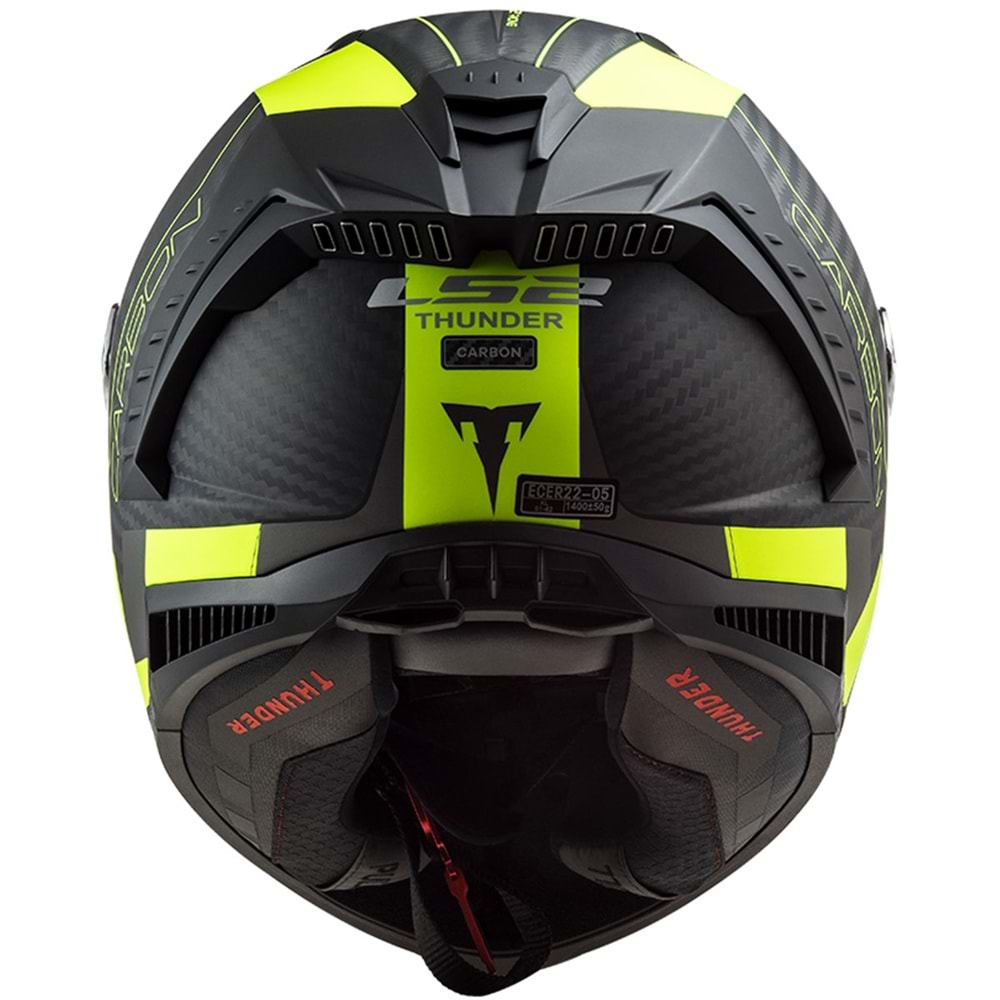 LS2 THUNDER KARBON RACING 1 MAT NEON SARI KASK-M