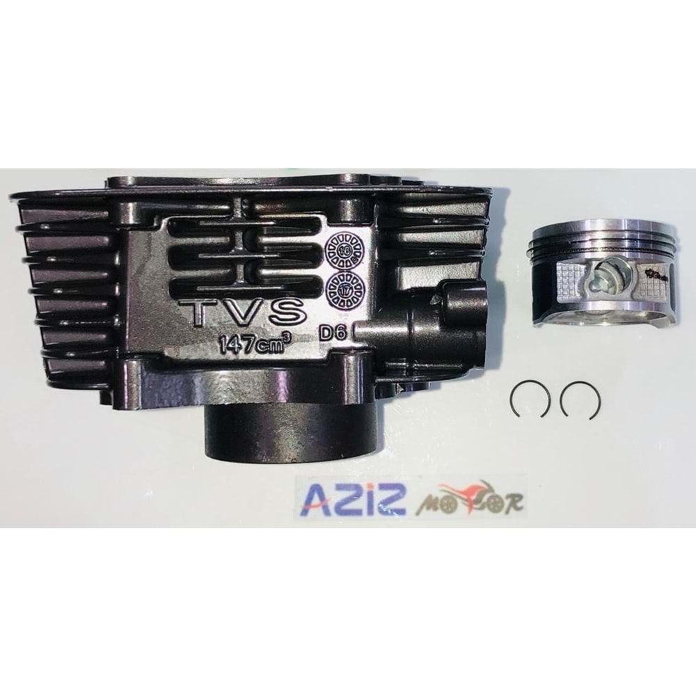 TVS RTR 150 SİLİNDİR KOMPLE PİSTON KİTİ SİYAH ORJİNAL