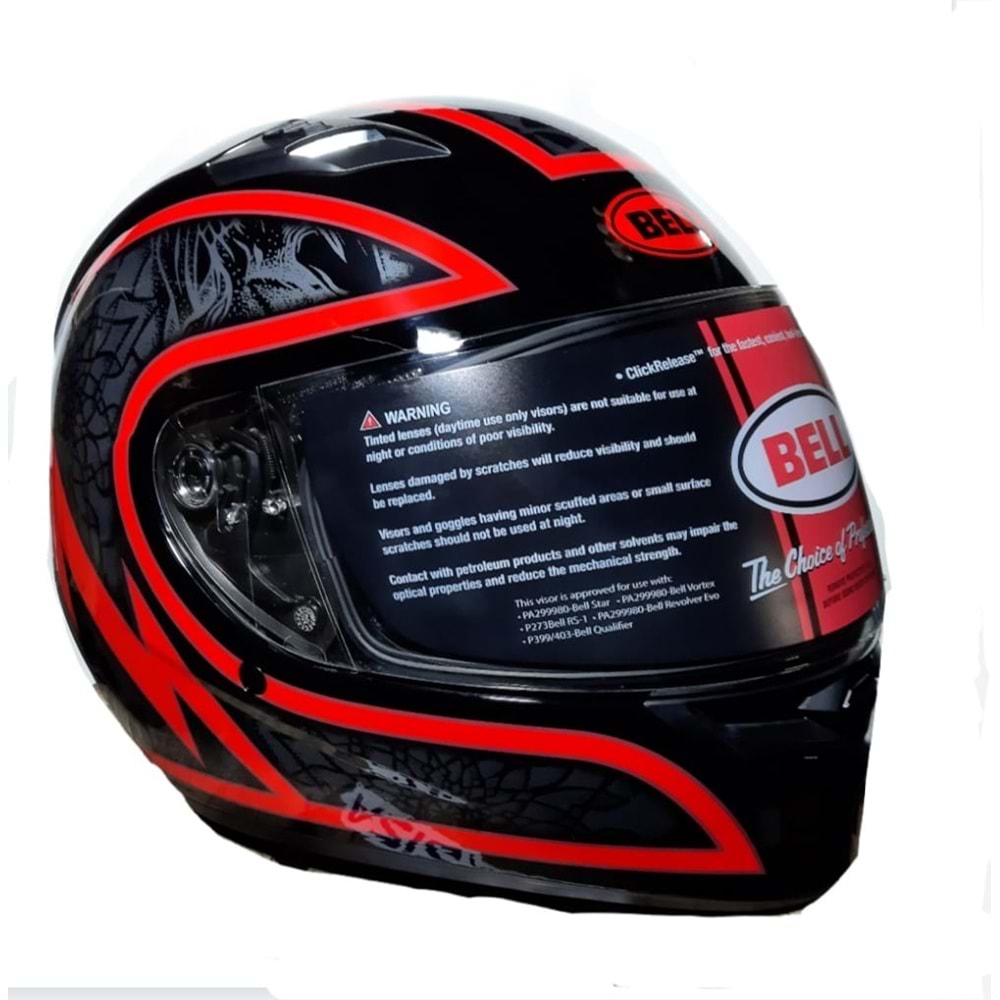 BELL PS QUALIFIER SCORCH GLOS BLACK / RED XL