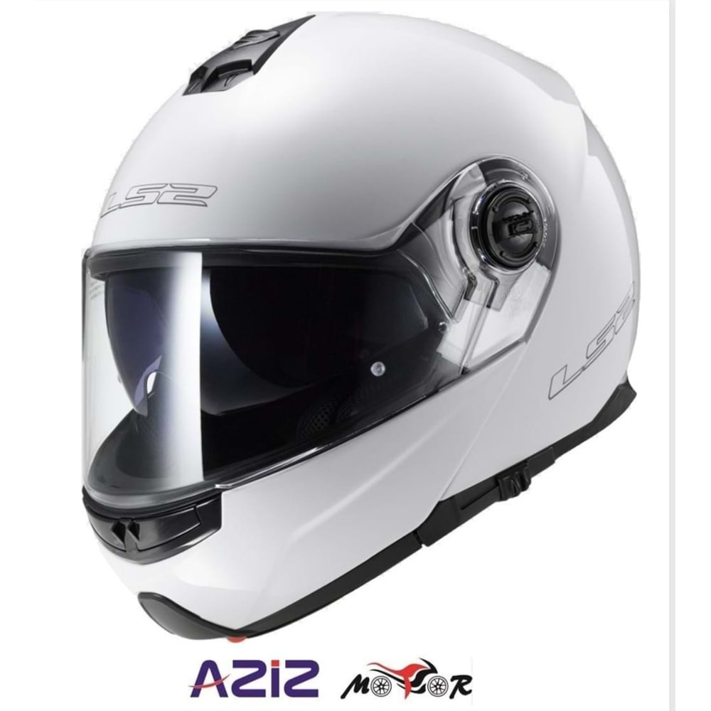 LS2 KASK ÇENE AÇILIR FF325 STROBE BEYAZ M