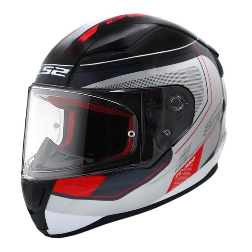 LS2 RAPID SLIDE GRİ-BEYAZ-KIRMIZI KASK M