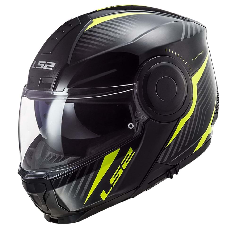LS2 SCOPE SKID SİYAH-NEON SARI KASK S