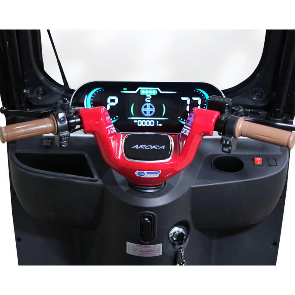 ARORA FELIX PRO ÜÇ TEKERLEKLİ MOPED KIRMIZI-2025