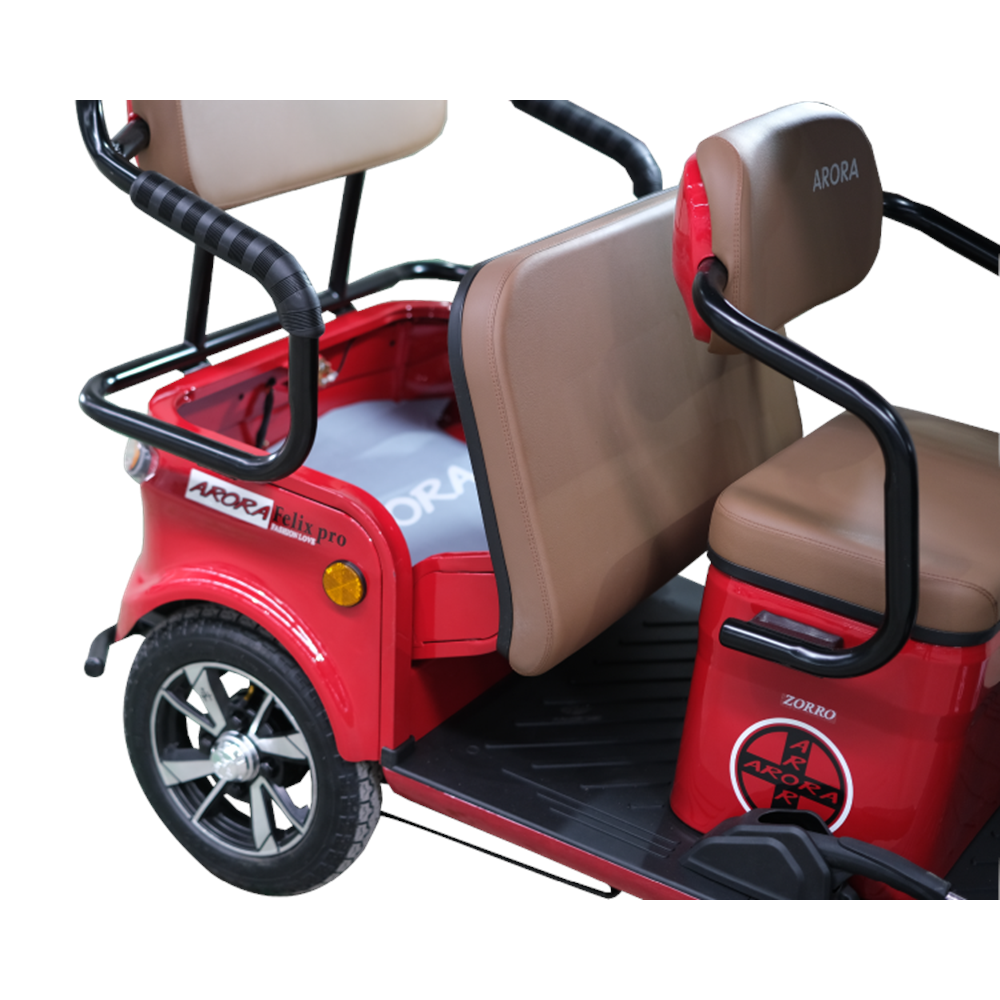 ARORA FELIX PRO ÜÇ TEKERLEKLİ MOPED KIRMIZI-2025