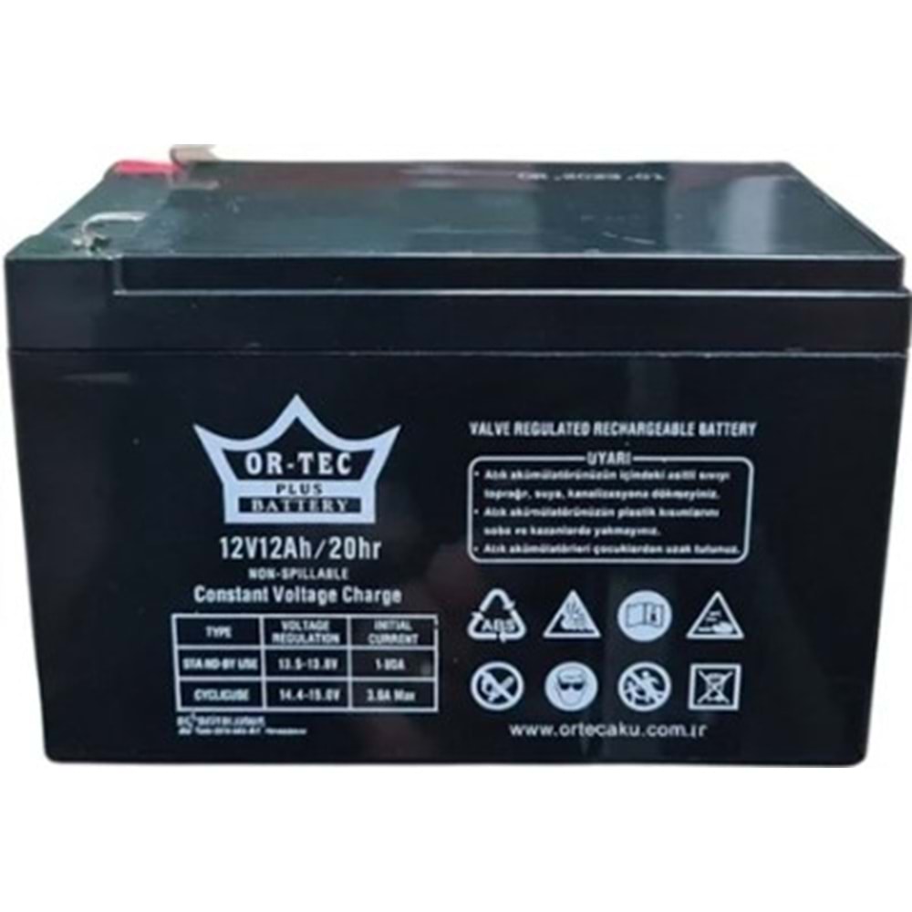 12V 12AH ELEKTRİKLİ ARABA AKÜSÜ ORTEC