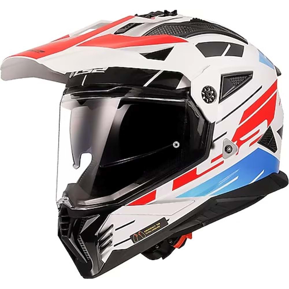 LS2 PIONEER 2 NAMIB KASK BEYAZ MAVİ KIRMIZI S