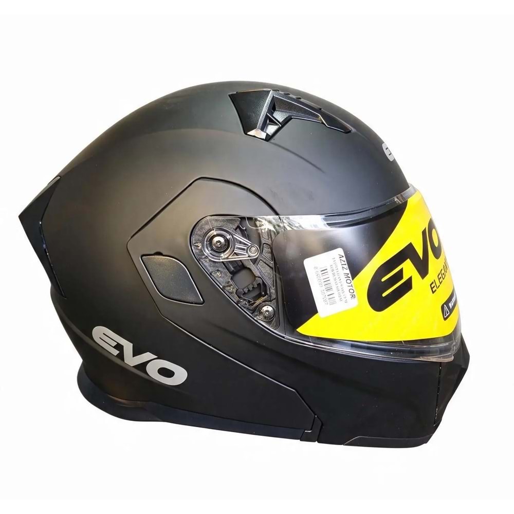 EVO ELEGANT KASK ÇENE AÇILIR MAT SİYAH XL