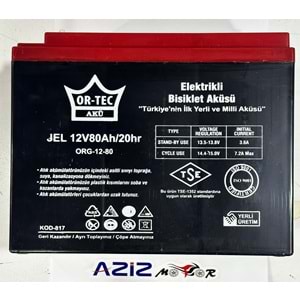 12V 80 AMPER 6-DZM60 MOTOR AKÜSÜ ORTEC