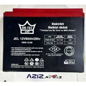 12V 80 AMPER 6-DZM60 MOTOR AKÜSÜ ORTEC