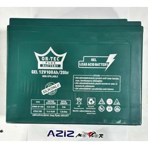 12V 100 AMPER ELEKTİRİKLİ MOTOR AKÜSÜ ORTEC