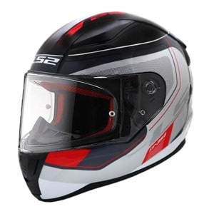 LS2 RAPID SLIDE GRİ-BEYAZ-KIRMIZI KASK M