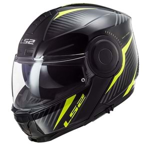 LS2 SCOPE SKID SİYAH-NEON SARI KASK S