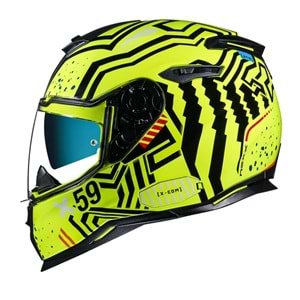 NEXX SX.100 ENIGMA NEON SARI-SİYAH KASK L