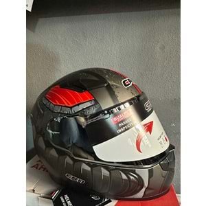 CRN KASK FS-816V MAT GRİ/SİYAH/KIRMIZI - S