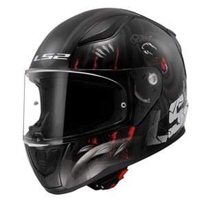 LS2 RAPID 2 CLAWN M.SİYAH-KIRMIZI GREY KASK XL