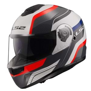 LS2 STROBE 2 MONZA SİYAH-BEYAZ-KIRMIZI KASK XL