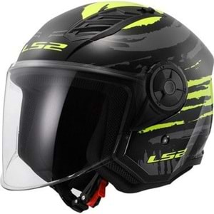 LS2 AIRFLOW 2 PARLAK SİYAH NEON SARI KASK M