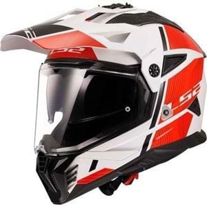 LS2 PIONEER 2 HİLL KASK BEYAZ-KIRMIZI L