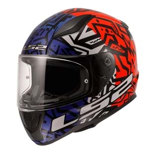 LS2 RAPID 2 MEMPHIS MAVİ-KIRMIZI KASK XL