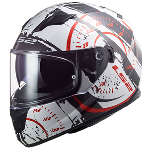 LS2 STREAM EVO KASK TACHO BEYAZ-SİYAH KIRMIZI S