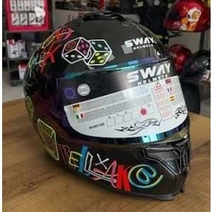 SWAY RENKLİ DESEN KASK L