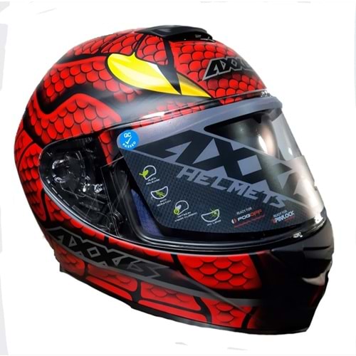 AXXIS EAGLE SV SNAKE MAT KIRMIZI 2XL