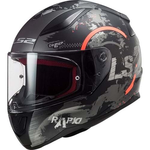 LS2 RAPID CIRCLE MAT T.-TURUNCU KASK M