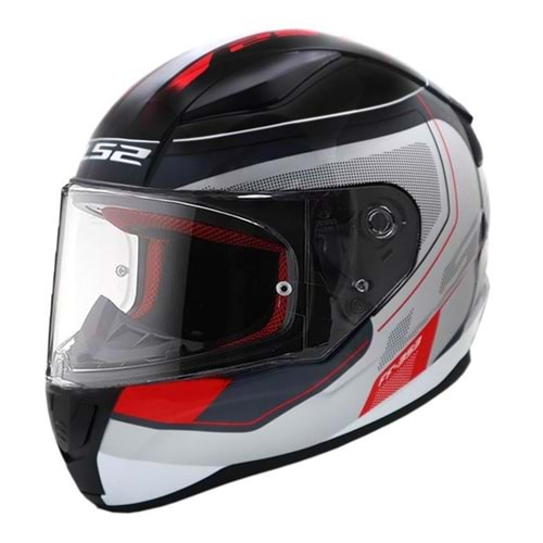 LS2 RAPID SLIDE GRİ-BEYAZ-KIRMIZI KASK M