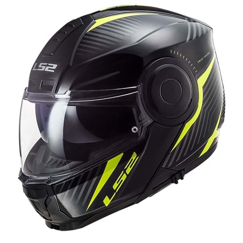 LS2 SCOPE SKID SİYAH-NEON SARI KASK S
