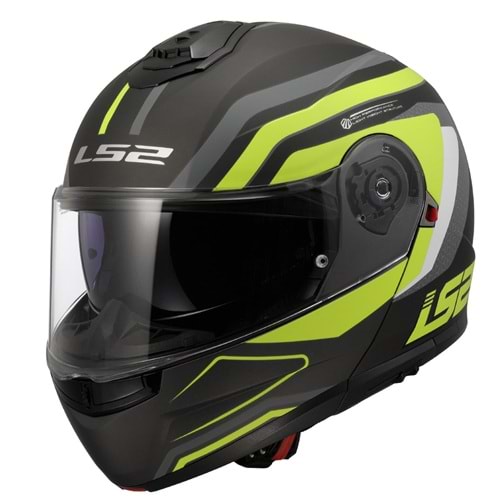 LS2 STROBE 2 KASK PHANTOM MAT TITANIUM-NEON SARI XL