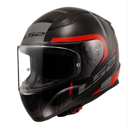 LS2 RAPID 2 CHOS SİYAH-KIRMIZI KASK L