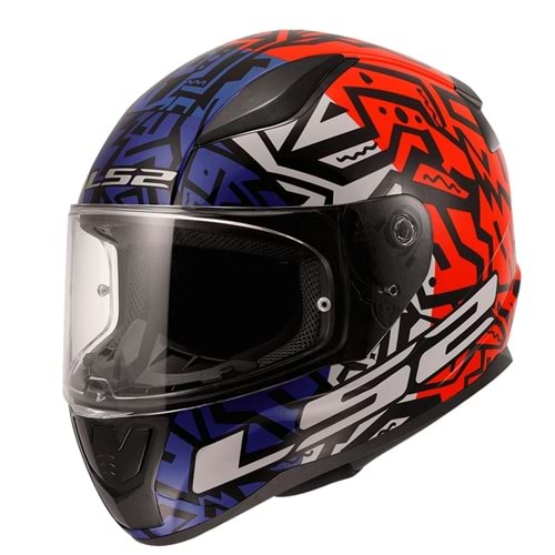 LS2 RAPID 2 MEMPHIS MAVİ-KIRMIZI KASK XL
