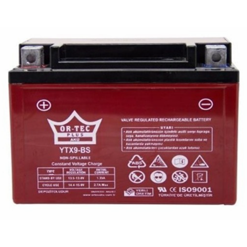 ORTEC YTX9A-BS MOTORSİKLET AKÜ