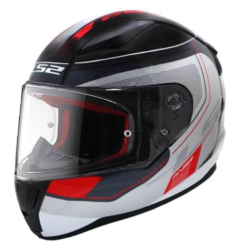 LS2 RAPID SLIDE GRİ-BEYAZ-KIRMIZI KASK S