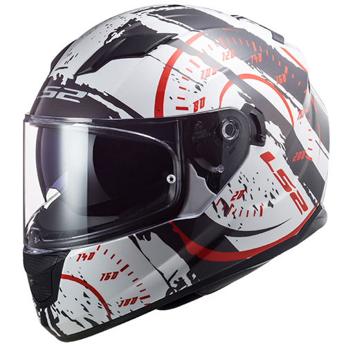 LS2 STREAM EVO KASK TACHO BEYAZ-SİYAH KIRMIZI S