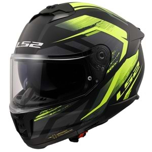 LS2 STREAM 2 FURY (M) MAT SİYAH-GRİ-NEON SARI KASK -