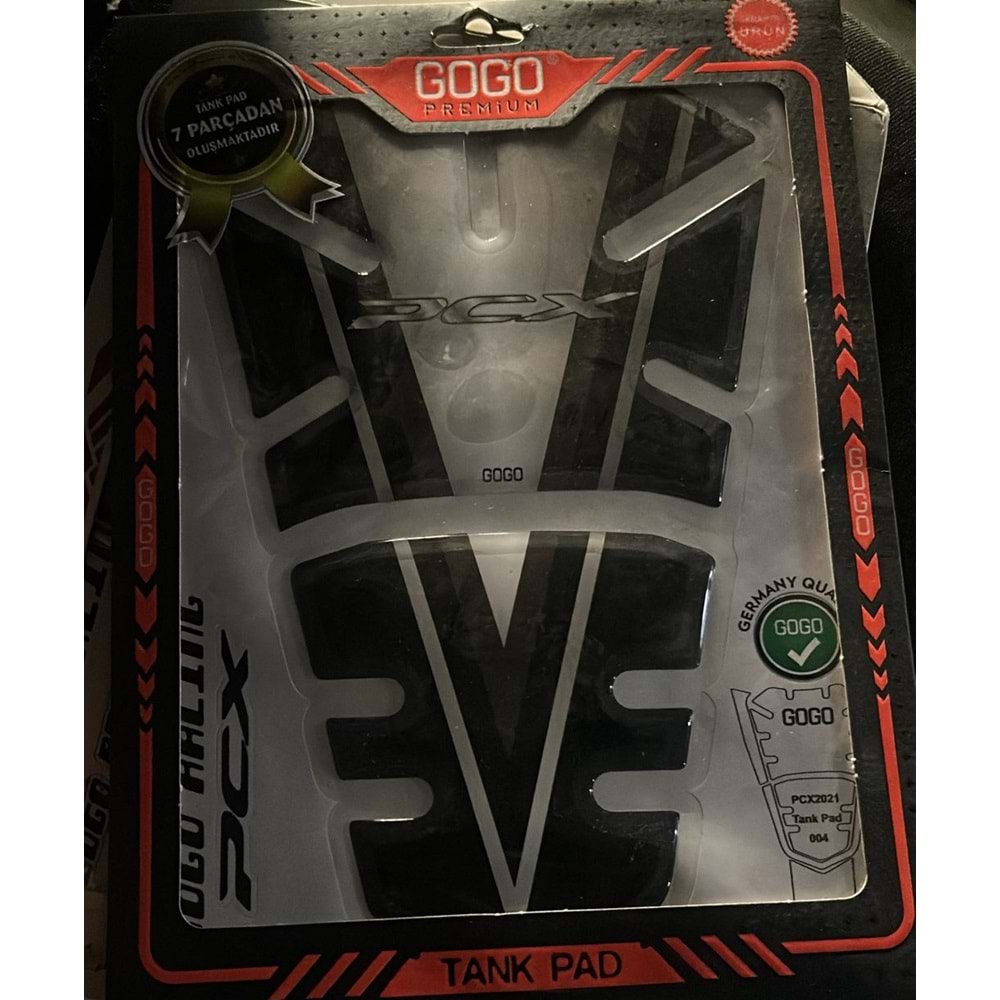 GOGO PREMİUM PCX TANK PED SİYAH GRİ RENK