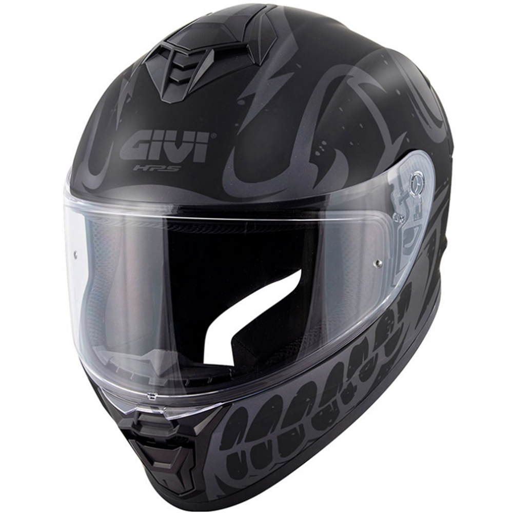 GIVI 50.X BONES MAT SİYAH-GRİ KASK L