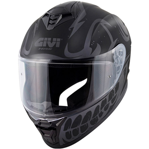 GIVI 50.X BONES MAT SİYAH-GRİ KASK L